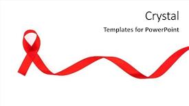  Presentation with awareness - Slide deck enhanced with aids awareness red heart ribbon background and a white colored foreground