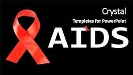  Presentation with black and red - Beautiful slide deck featuring aids awareness red ribbon isolated backdrop and a black colored foreground