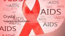  Presentation with pink ribbon - Slide set consisting of aids awareness red ribbon on pink background background and a coral colored foreground