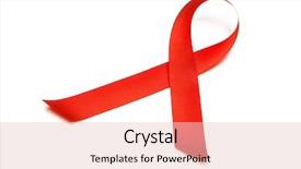  Presentation with red ribbon hiv - Presentation theme with aids awareness red ribbon background and a lemonade colored foreground