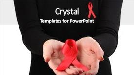  Presentation with awareness - Presentation having woman with aids awareness red background and a black colored foreground