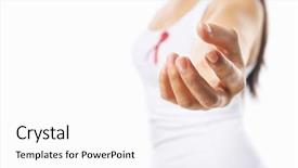  Presentation with cause - Beautiful presentation theme featuring aids cause using red ribbon backdrop and a  colored foreground