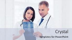  Presentation with radiology - Colorful PPT layouts enhanced with aids skeleton - healthcare medical and radiology concept backdrop and a light blue colored foreground