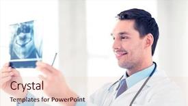  Presentation with dentist - Cool new slides with aids skeleton - picture of male doctor backdrop and a lemonade colored foreground