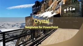  Presentation with oot platform - Presentation design with aiguille du midi platform france europe background and a tawny brown colored foreground