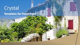  Presentation with france - Cool new presentation theme with aiguines-var-departement-provence-france backdrop and a teal colored foreground