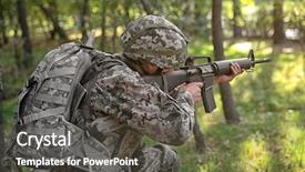  Presentation with forest - Cool new presentation theme with aim from rifle in forest backdrop and a dark gray colored foreground