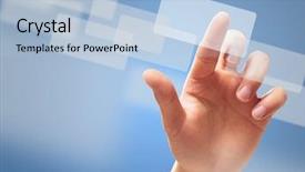  Presentation with human beings - Theme enhanced with aim high - human hand gesture background background and a light blue colored foreground