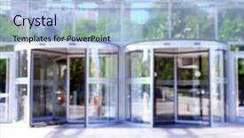  Presentation with business abstract - Presentation consisting of aim stars - abstract blurry business center background background and a light blue colored foreground