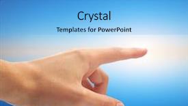  Presentation with tech design abstract technology - PPT theme with aim stars - hand and sunlight abstract design background and a  colored foreground