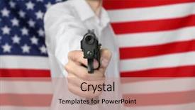  Presentation with star - Slides having aim stars - man with gun on star background and a  colored foreground