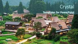  Presentation with remote - PPT layouts with ainokura-toyama-japan background and a ocean colored foreground