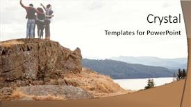  Presentation with summit - Slides having air after arriving at summit background and a cream colored foreground