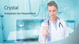  Presentation with medical biology - Slides enhanced with air against medical biology background and a  colored foreground