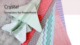  Presentation with airplane - Audience pleasing presentation theme consisting of air asia free - origami airplane and color papers backdrop and a  colored foreground