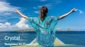  Presentation with indonesia - Slide deck featuring air asia free - rear view of a young background and a ocean colored foreground