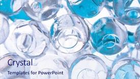  Presentation with bacteria - Presentation theme consisting of air bacteria - science background background and a sky blue colored foreground