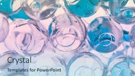  Presentation with bacteria - Presentation theme enhanced with air bacteria - science background background and a light blue colored foreground