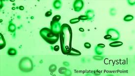  Presentation with cells - Beautiful theme featuring air bacteria - virus cells texture backdrop and a seafoam green colored foreground