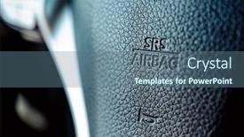  Presentation with wheel - Slide set having air-bag-sign background and a ocean colored foreground