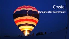  Presentation with festival - Audience pleasing presentation theme consisting of air ballon on festival backdrop and a navy blue colored foreground