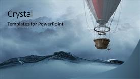  Presentation with balloon - Audience pleasing slide set consisting of air balloon over water mixed backdrop and a  colored foreground