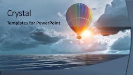  Presentation with water cooled package unit to air handling unit - Beautiful slides featuring air balloon over water mixed backdrop and a  colored foreground