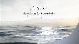  Presentation with balloon - Cool new slides with air balloon over water mixed backdrop and a  colored foreground