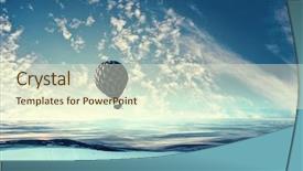  Presentation with water cooled package unit to air handling unit - Slide deck consisting of air balloon over water mixed background and a  colored foreground