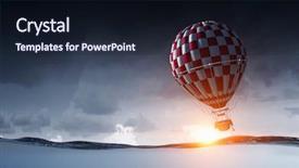  Presentation with water cooled package unit to air handling unit - Colorful presentation theme enhanced with air balloon over water mixed backdrop and a wine colored foreground