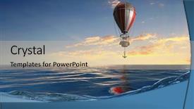  Presentation with water cooled package unit to air handling unit - Slides consisting of air balloon over water mixed background and a  colored foreground