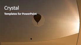  Presentation with hot air balloons - Slide set featuring air balloons at sunset - free background and a dark gray colored foreground
