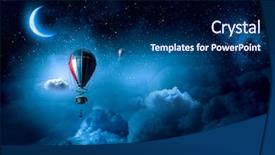  Presentation with balloons - Amazing PPT theme having  backdrop and a  colored foreground