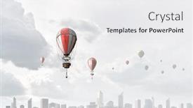  Presentation with tethered hot air balloons - Amazing slides having  backdrop and a  colored foreground