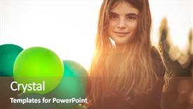  Presentation with cute birthday - Presentation design with air balloons outdoors in mild background and a tawny brown colored foreground