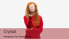  Presentation with sexy santa woman red - Presentation with air being lovely and sexy background and a  colored foreground