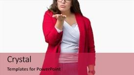  Presentation with kiss - Presentation theme with air being lovely and sexy background and a  colored foreground