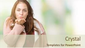 Presentation with plus size fashion model - Cool new PPT theme with air being lovely and sexy backdrop and a  colored foreground