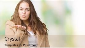  Presentation with kiss - Beautiful PPT theme featuring air being lovely and sexy backdrop and a  colored foreground