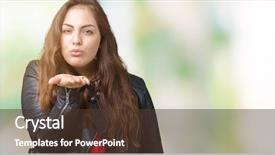  Presentation with plus size fashion model - PPT theme with air being lovely and sexy background and a  colored foreground