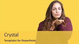  Presentation with plus size fashion model - PPT theme consisting of air being lovely and sexy background and a  colored foreground