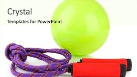  Presentation with bright white - Amazing PPT theme having air blast - bright green ball and rope backdrop and a  colored foreground