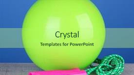  Presentation with green blur floral - Audience pleasing PPT theme consisting of air blast - bright green ball and rope backdrop and a  colored foreground