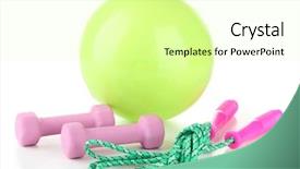  Presentation with white and green - Audience pleasing PPT layouts consisting of air blast - bright green ball with rope backdrop and a  colored foreground