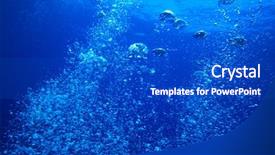  Presentation with air bubbles - PPT theme consisting of air bubbles in blue water background and a cobalt blue colored foreground
