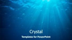  Presentation with deep sea - Slide deck with air bubbles in deep blue background and a dark gray colored foreground