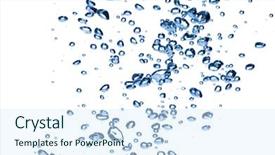  Presentation with air bubbles - Audience pleasing presentation theme consisting of air bubbles over white background backdrop and a sky blue colored foreground