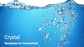  Presentation with air bubbles - Cool new presentation design with air bubbles rise backdrop and a teal colored foreground