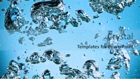  Presentation with light bubbles - Colorful presentation theme enhanced with air-bubbles-rising-up backdrop and a light blue colored foreground