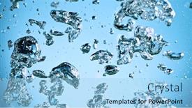  Presentation with light bubbles - Presentation theme consisting of air-bubbles-rising-up background and a light blue colored foreground